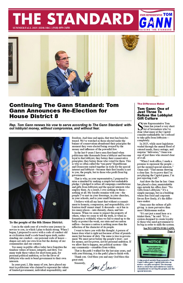 The Standard Tom Gann tabloid preview